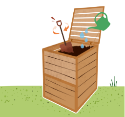 Mélangez régulièrement le compost. Il doit être humide mais pas détrempé. Ajoutez de l’eau si nécessaire.