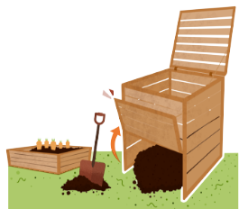 Une fois mûr, mélangez le compost à votre terre pour de belles plantations.